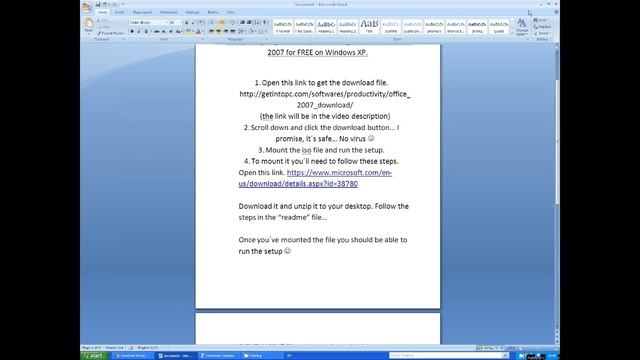 How to get Microsoft Office 2007 For Free on Windows XP! смотреть онлайн