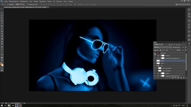 Неоновый свет / Just layers in Adobe Photoshop смотреть онлайн