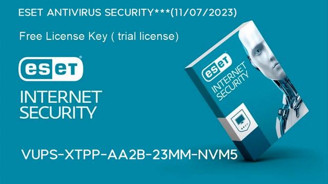 ESET NOD32 ANTIVIRUS Free Trial License activation key for 30 days | July 11, 2023 смотреть онлайн