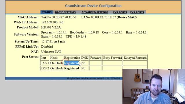 Grandstream HT502 FXS ATA смотреть онлайн