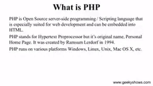PHP Web Developer смотреть онлайн