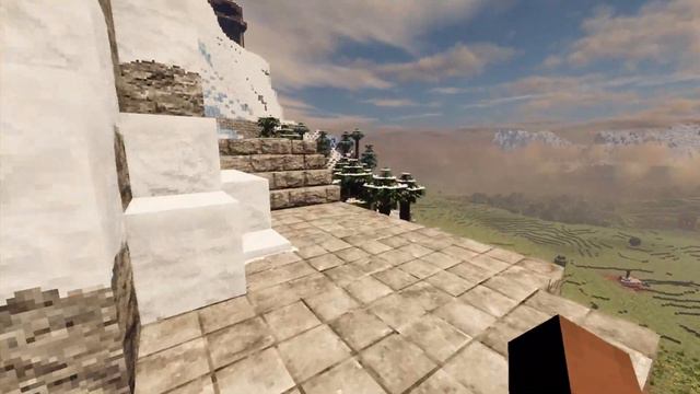 Minecraft Distant Horizons: Traveling to a Mountain Pillager Base смотреть онлайн