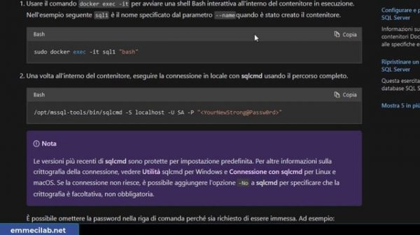 SQL SERVER su LINUX con DOCKER