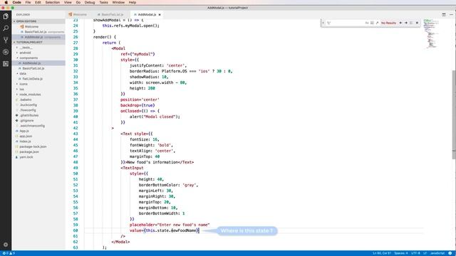 21-FlatList#5.Present Modal and insert Data to existing FLatList смотреть онлайн