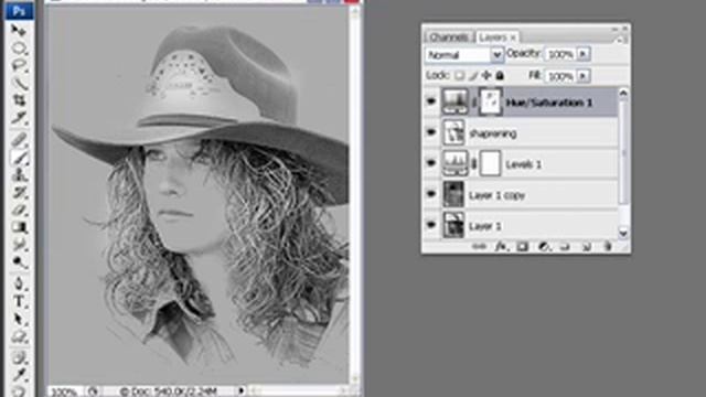 Photoshop Mama's Sketch Tutorial PART 2 смотреть онлайн