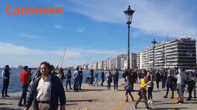 Салоники. Греция. Набережная в Салониках. смотреть онлайн