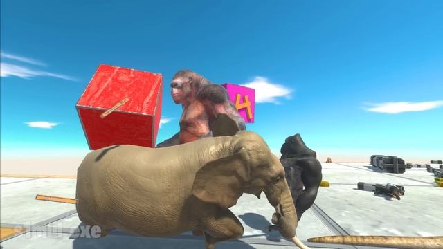 Cross Bridge and Run Away From Prehistoric Enemies - Animal Revolt Battle Simulator смотреть онлайн