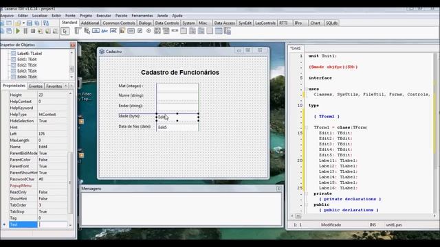 Aula 2.1 - Curso de Programação em Delphi - Lazarus смотреть онлайн