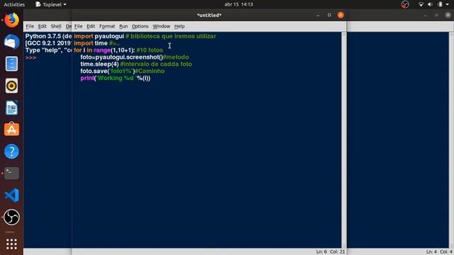 Tirando print da tela com python . Fácil e rápido . смотреть онлайн