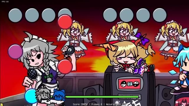 [FNF] Cirno V.S. Touhou Bosses + Suika Tutorial (Full Combo)