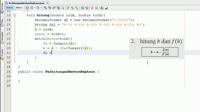 METNUM [JAVA] - Newton Rephson смотреть онлайн