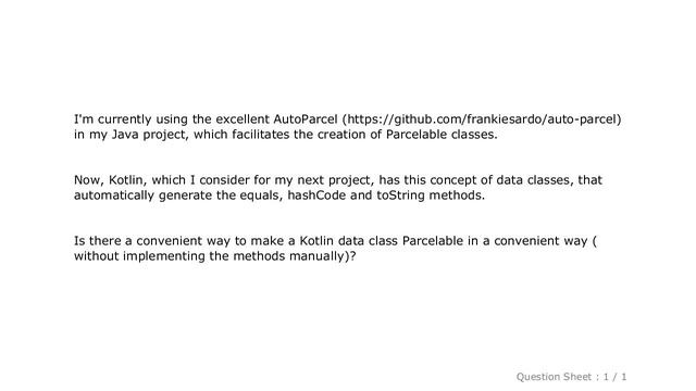 Android : Is there a convenient way to create Parcelable data classes in Android with Kotlin? смотреть онлайн