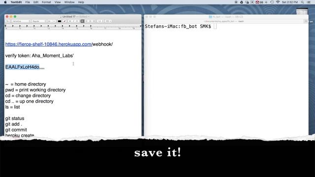 Chatbots: Setting up Facebook Messenger Access Token for Chat Bot смотреть онлайн