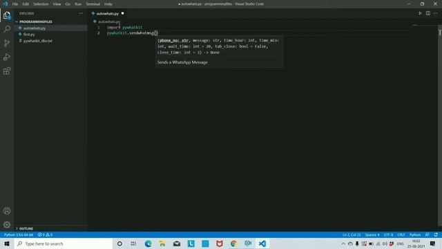 Automate WhatsApp using python (just 2 lines code) смотреть онлайн