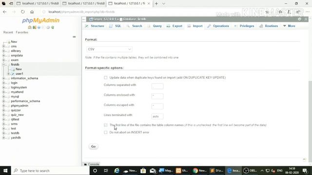 Import CSV in My SQL смотреть онлайн