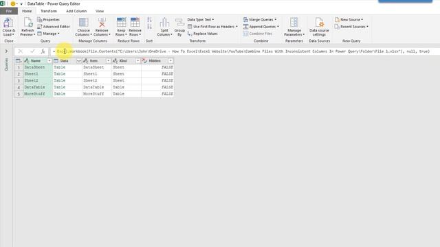 Combine Files With Inconsistent Columns In Power Query смотреть онлайн