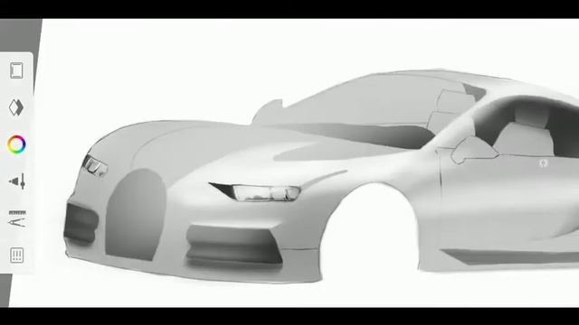 Bugatti Chiron Sketch | Autodesk Sketchbook App | Digital Art смотреть онлайн