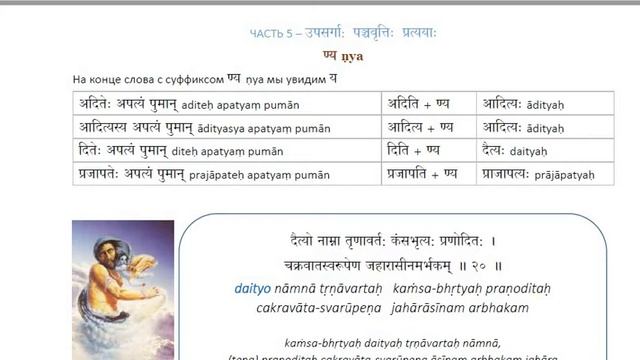5.3.1 तद्धितान्ताः taddhitāntāḥ - अपत्यार्थीयाः apatyārthīyāḥ смотреть онлайн