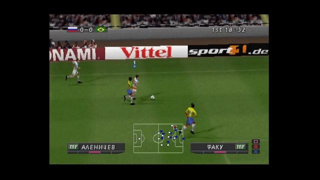 Pro Evolution Soccer 2 (PS1) выигрываем кубок под хиты группы Queen смотреть онлайн