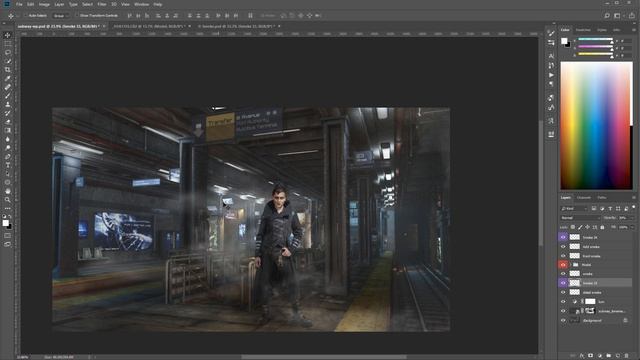 Compositing with Vue and Photoshop.Compositing all elements 7 смотреть онлайн