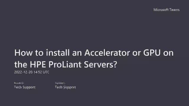 How to install an Accelerator or GPU on the HPE ProLiant Servers? VMware + Nvidia AI-Ready Platform смотреть онлайн