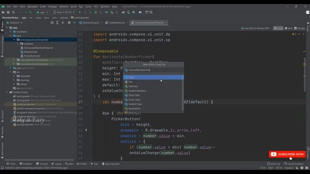 How to Make Number Picker in Jetpack Compose | Android | Kotlin | Make it Easy смотреть онлайн