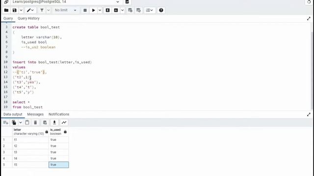 PostgreSQL - How to use the Boolean Data Type. Did you know there are 5 Ways to say TRUE or FALSE? смотреть онлайн