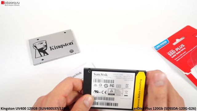 SSD диск SANDISK SSD Plus 120 Гб против Kingston SSDNow UV400 смотреть онлайн