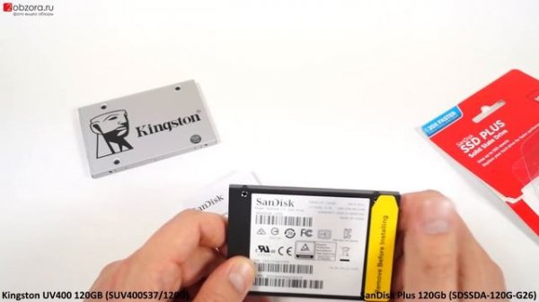 SSD диск SANDISK SSD Plus 120 Гб против Kingston SSDNow UV400