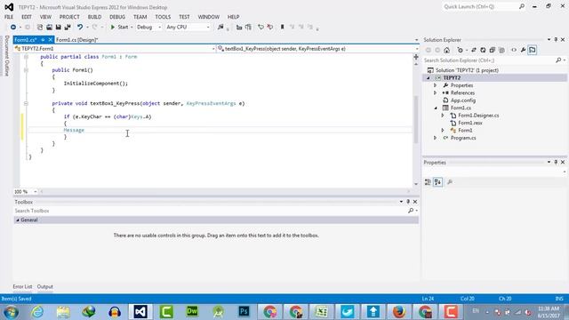 068 - Detect keys in KeyPress Event Handler Csharp смотреть онлайн