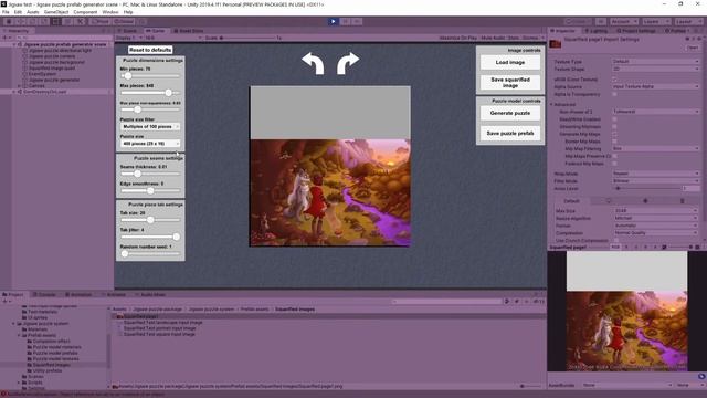 Jigsaw Puzzle Creator Package demo - set-up and creating puzzle prefabs смотреть онлайн