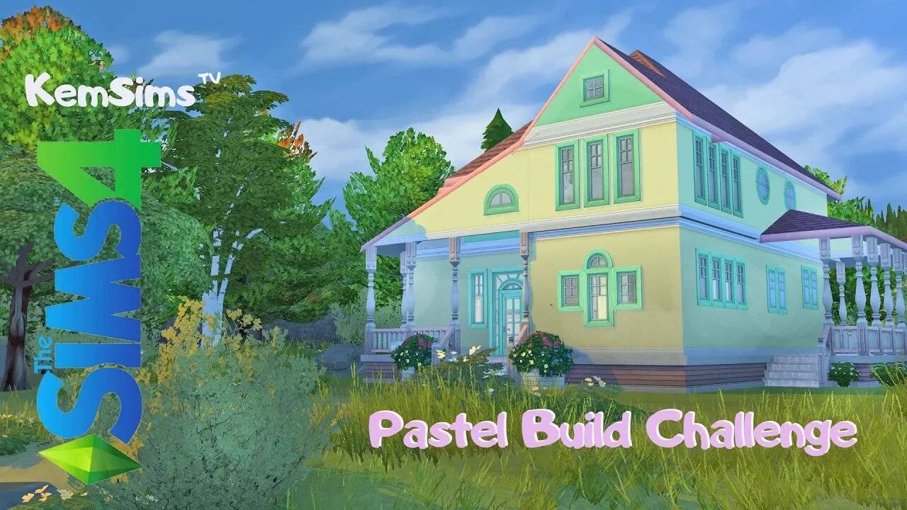 Pastel Build Challenge | Дом в пастельных тонах в The Sims 4 | Челлендж по строительству смотреть онлайн
