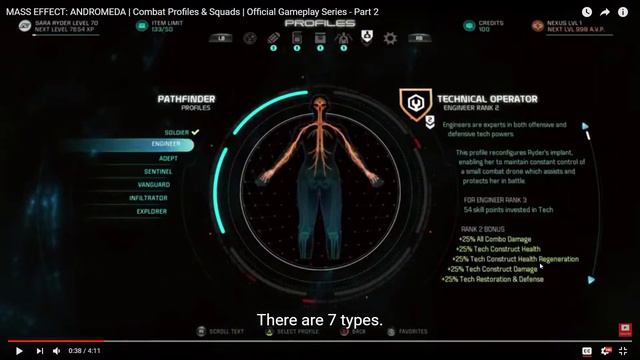 Mass Effect Andromeda - Combat Profiles & Squads Commentary смотреть онлайн