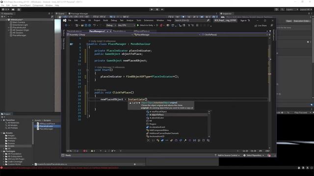 Unity AR Tutorial: Place an object using AR indicator смотреть онлайн