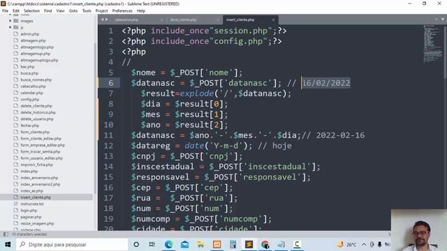 Como inverter data php para o banco mysql смотреть онлайн