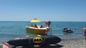Пляж клуба Прометей. Развлечения на море. Перечень услуг и цены. Лазаревское Сочи. Воздух +31 в тен