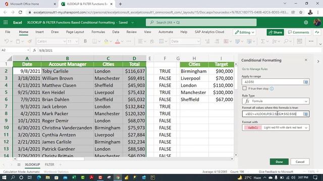 Conditional Formatting using XLOOKUP and FILTERS Functions in Excel for the Web смотреть онлайн