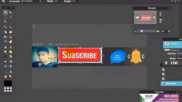 How To Make Youtube Channel Banner Art Hindi-Urdu Online Pixlr Tutorial Online смотреть онлайн