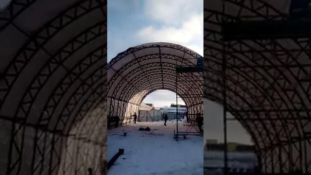 Тентовый ангар из канадского тарпаулина часть 1 смотреть онлайн