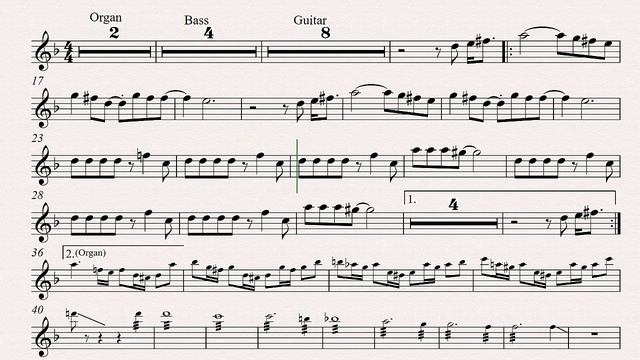 Hold Your Head Up Flute Violin backing track and sheet music смотреть онлайн