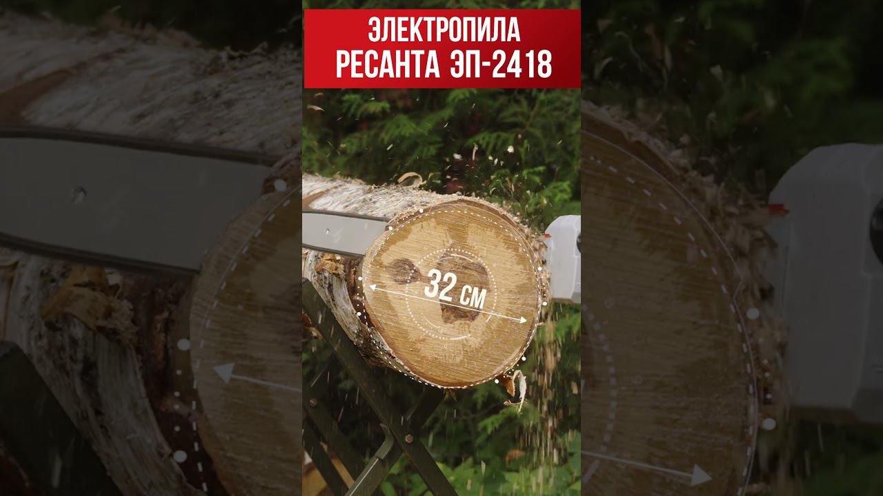 Электропила Ресанта против бревна смотреть онлайн