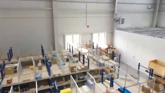 Склад с паллетными стеллажами и двухэтажным мезонином смотреть онлайн