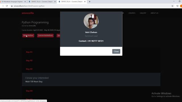 #Free Online Courses with #Certification |Python |c#| Photoshop By smvec in Pondicherry смотреть онлайн