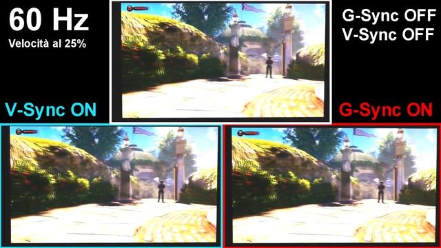 NVIDIA G-Sync: 60 Hz | Bioshock Infinte | V-Sync e G-Sync OFF vs V-Sync vs G-Sync - TVtech смотреть онлайн