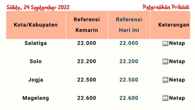 HARGA TELUR AYAM RAS HARI INI, SABTU 24 SEPTEMBER 2022 смотреть онлайн