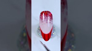 Ногти красно белый маникюр