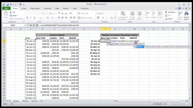 MS Excel Array Formulas and Functions - (Counting and Date Ranges) Part 3 смотреть онлайн