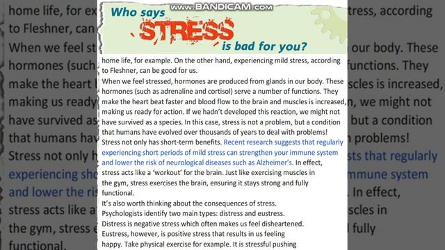 Action 10 Module 6 Who Says Stress Is Bad For You?