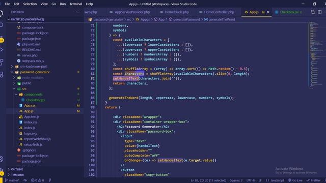 Password Generator App | React JS & Material UI | Part : 4 genarate password смотреть онлайн