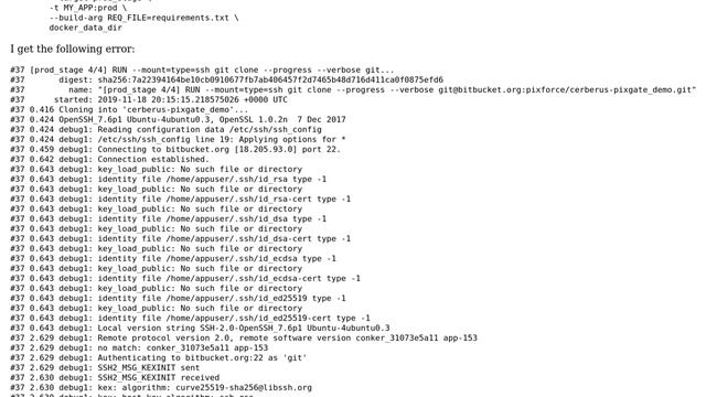 Docker build --ssh not forwaring id_rsa смотреть онлайн